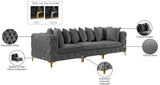Tremblay Modular Sofa with Luxurious Velvet, Deep Button Tufting & Customizable Gold Chrome Legs