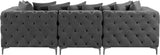 Tremblay Modular Sofa with Luxurious Velvet, Deep Button Tufting & Customizable Gold Chrome Legs
