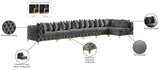Tremblay Velvet Sectional Sofa - Luxurious Comfort with Modular Design & Gold Chrome Legs for Modern Homes