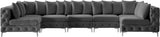 Tremblay Velvet Sectional Sofa - Luxurious Comfort with Modular Design & Gold Chrome Legs for Modern Homes