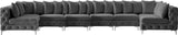 Tremblay Velvet Sectional Sofa - Luxurious Comfort with Modular Design & Gold Chrome Legs for Modern Homes