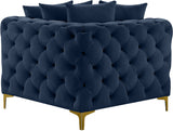 Tremblay Contemporary Corner Chair with Deep Button Tufting and Modular Design for Modern Spaces