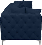 Tremblay Modular Sofa with Luxurious Velvet, Deep Button Tufting & Customizable Gold Chrome Legs