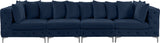 Tremblay Modular Sofa with Luxurious Velvet, Deep Button Tufting & Customizable Gold Chrome Legs