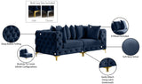 Tremblay Modular Sofa with Luxurious Velvet, Deep Button Tufting & Customizable Gold Chrome Legs