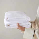 500GSM Turkish Cotton Quick Dry Plush Towel Set, White