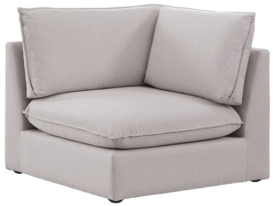 Mackenzie Corner Chair – Elegant Linen Textured Upholstery for Contemporary Living Spaces