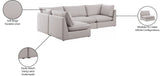 Mackenzie Modular Sectional: Create Your Unique Seating Arrangement with Soft Linen Textured Fabric