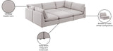 Mackenzie Modular Sectional: Create Your Unique Seating Arrangement with Soft Linen Textured Fabric
