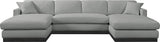 Johanna 3-Piece Sectional Sofa - Elegant Mid-Century Design with Cozy Cushions and Durable Frame