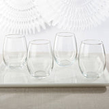 9 oz Stemless Wine Glasses DIY Set of 12