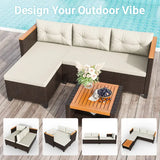 Wholesale 3-Piece Patio Furniture Set, PE Rattan Outdoor Sectional
