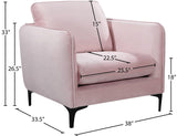 Poppy Black Velvet Chair - Luxurious Contemporary Design with Plush Support & Stylish Matte Legs