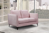 Poppy Black Velvet Loveseat - Luxurious Contemporary Design with Plush Support and Stylish Legs