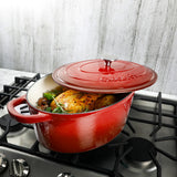 Crock Pot Artisan 7-Quart Oval Enameled Cast Iron Dutch Oven
