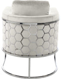 Casa Velvet Contemporary Chair – Modern Design with Soft Upholstery and Stylish Honeycomb Frame