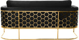 Casa Velvet Contemporary Sofa - Modern Design with Soft Touch, Chrome Frame, and Eye-Catching Style