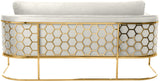 Casa Velvet Contemporary Sofa - Modern Design with Soft Touch, Chrome Frame, and Eye-Catching Style