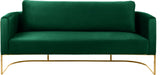 Casa Velvet Contemporary Sofa - Modern Design with Soft Touch, Chrome Frame, and Eye-Catching Style