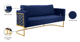 Casa Velvet Contemporary Sofa - Modern Design with Soft Touch, Chrome Frame, and Eye-Catching Style