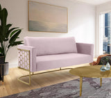 Casa Velvet Contemporary Sofa - Modern Design with Soft Touch, Chrome Frame, and Eye-Catching Style