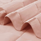 Satin Trim Lightweight Down Alternative Blanket, Blush