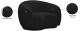 Hyde Contemporary Chair - Plush Rounded Back in Soft Boucle Upholstery for Stylish Living Spaces
