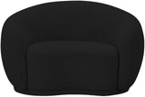 Hyde Contemporary Chair - Plush Rounded Back in Soft Boucle Upholstery for Stylish Living Spaces