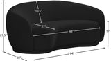 Hyde Contemporary Loveseat with Chic Rounded Back, Plush Comfort, and Stylish Modern Design