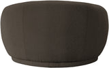 Hyde Cozy Brown Boucle Fabric Chair - Stylish Rounded Back Design for Modern Living Spaces
