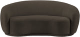 Hyde Brown Boucle Fabric Loveseat - Cozy Chic Design, Plush Comfort & Stylish Modern Appeal for Your Space