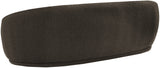 Hyde Brown Boucle Fabric Sofa - Chic Rounded Design for Modern Living, Plush Comfort & Style!