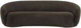 Hyde Brown Boucle Fabric Sofa - Chic Rounded Design for Modern Living, Plush Comfort & Style!