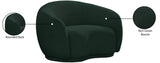Hyde Contemporary Chair - Plush Rounded Back in Soft Boucle Upholstery for Stylish Living Spaces