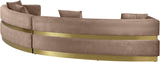 Belsa Luxurious Contemporary Sectional Sofa with Brushed Gold Accents for Stylish Entertaining
