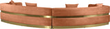 Belsa Luxurious Contemporary Sectional Sofa with Brushed Gold Accents for Stylish Entertaining