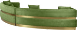 Belsa Luxurious Contemporary Sectional Sofa with Brushed Gold Accents for Stylish Entertaining