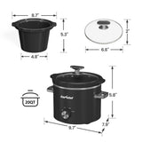 2 Quart Slow Cooker, Small Slow Cooker with Removable Pot