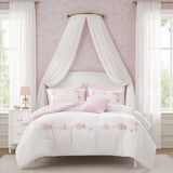 Charming Floral Microfiber Comforter Set For Kids, Pink
