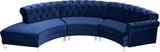 Anabella Contemporary 3pc Sectional with Deep Tufting and Chrome Nailheads for Elegant Living Spaces