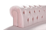 Anabella Contemporary 3pc Sectional with Deep Tufting and Chrome Nailheads for Elegant Living Spaces