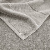 Turkish Cotton 6-Piece Bathroom Towel Set, Light Grey