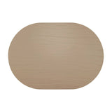 Strata Leather Taupe Placemat - Oval 13.3x16.5"- Set of 4