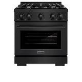 ZLINE 30" Select Gas Range Convection Gas Oven Black Stainless Steel HGRB-30