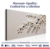 White Cherry Blossom Wall Art