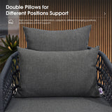 PURPLE LEAF Patio Chaise Lounge Chair Aluminum Pool Lounge Chairs for Outdoor with 2 Cushions for Deck, Pool, Lawn, Garden, Courtyard, Porch