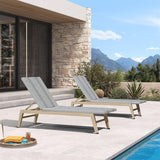 PURPLE LEAF Pool Oversized Lounge Chairs Rattan Aluminium Patio Chaise Lounge Outdoor Adjustable Recliner Finish Loungers Woven PE Sun Chairs for Poolside Deck Beach