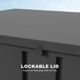 PURPLE LEAF Outdoor Deck Box Waterproof Lockable Storage Box Container with Lid Deck Organization for Patio Cushions Side Table Pool Accessories Garden Tools