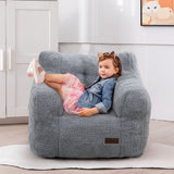 MAXYOYO Kids Sherpa Bean Bag Chair, Teddy Lazy Sofa for Girls and Boys, Grey