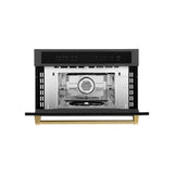 ZLINE 30” Convection Microwave, Black Stainless, Gold MWOZ-30-BS-G